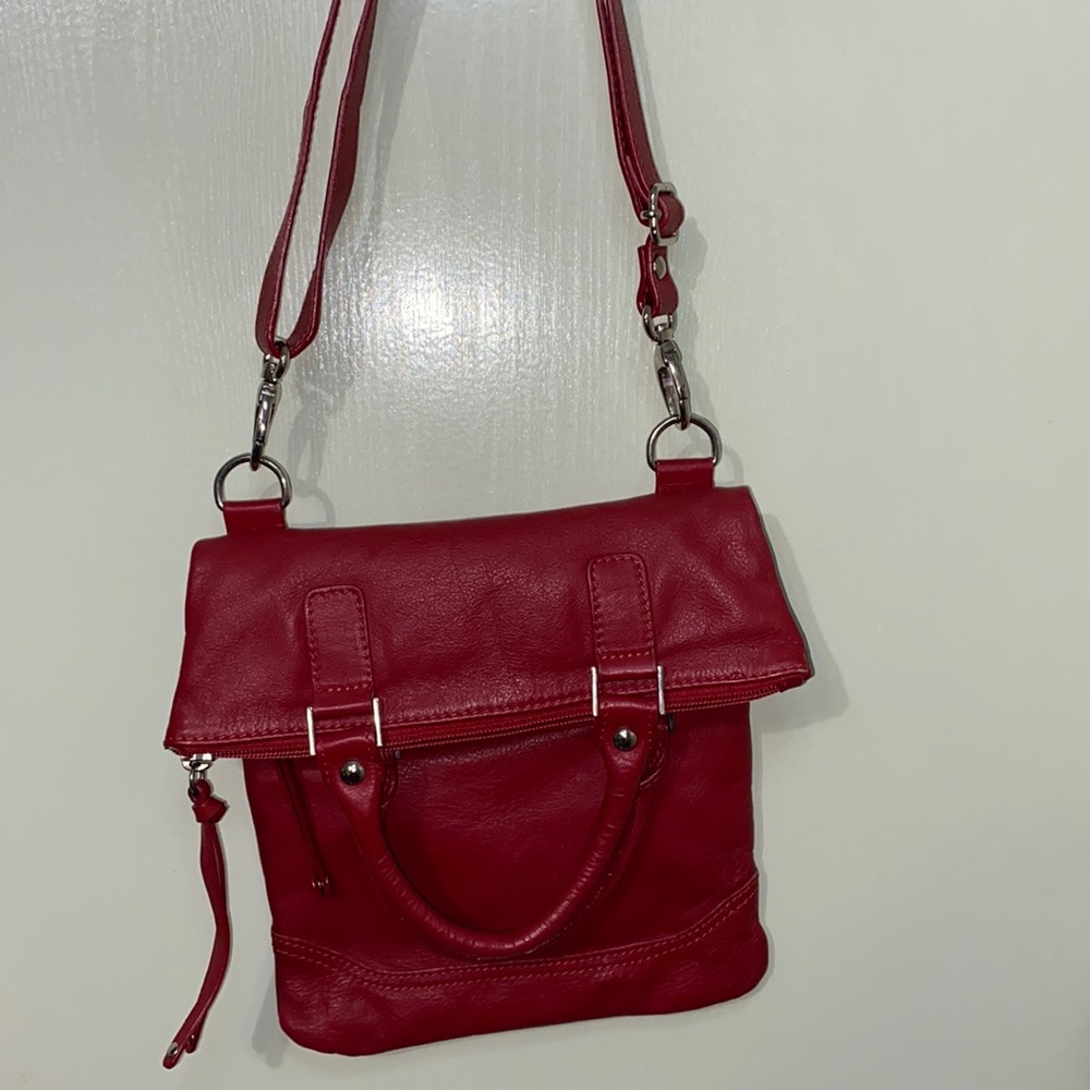 Maurizio Taiuti leather fold over handbag